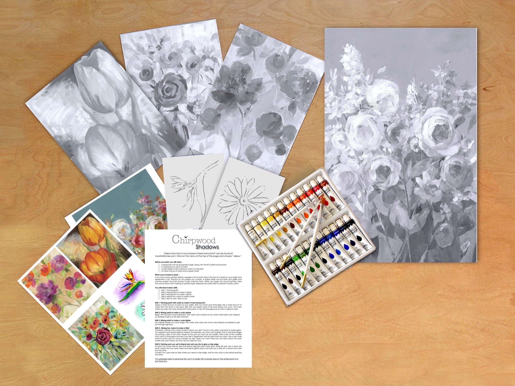 Canvas Painting Kit with Step-by-Step Guide